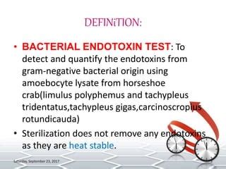 bet test|Principle of Bacterial Endotoxin Test (BET) : Pharmaguideline.